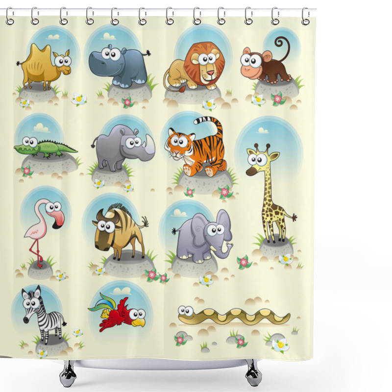 Personality  Savannah Animals. Shower Curtains