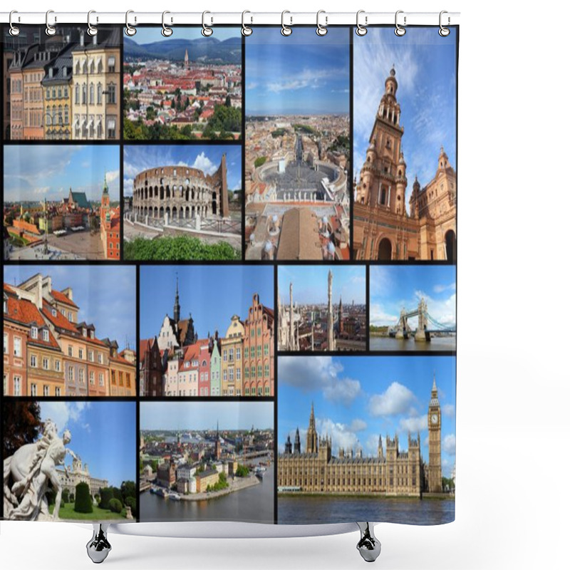 Personality  Europe Cities Shower Curtains