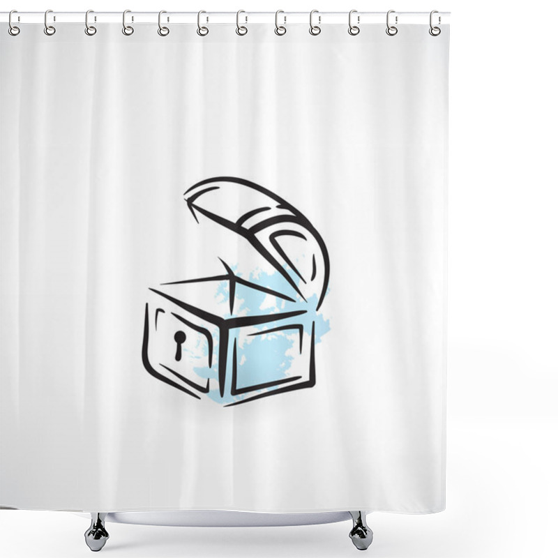 Personality  Chest Icon Shower Curtains