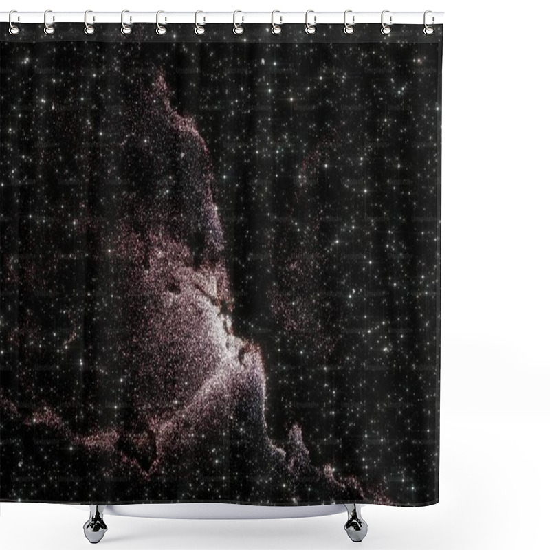 Personality  A Stunning Cosmic View Of A Star-filled Galaxy In Deep Space. Shower Curtains