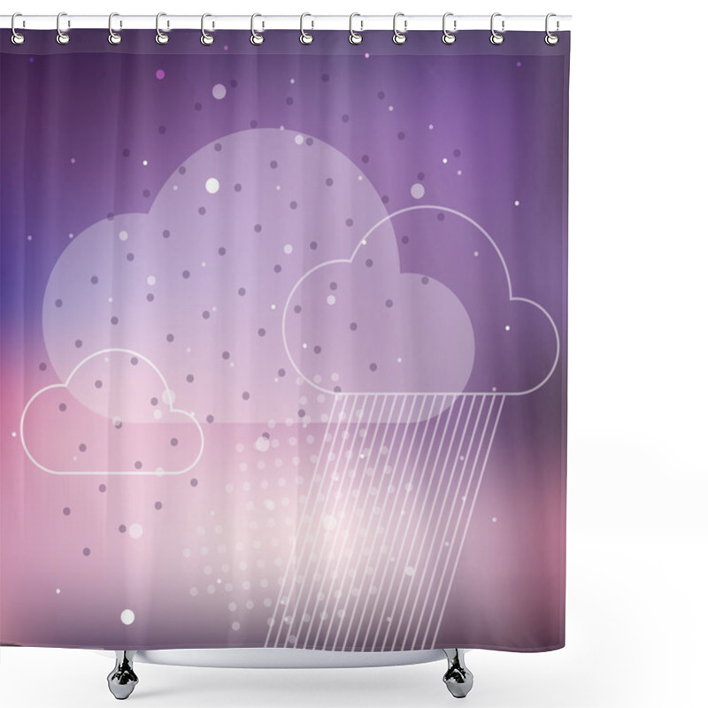 Personality  Cloud Rain Background Shower Curtains