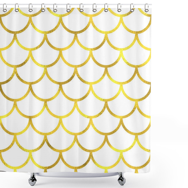 Personality  Gold Glittering Foil Seamless Pattern Shower Curtains