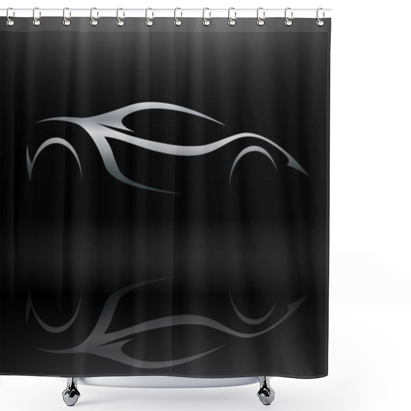 Personality  Concept Sportscar Vehicle Silhouette 1 Shower Curtains