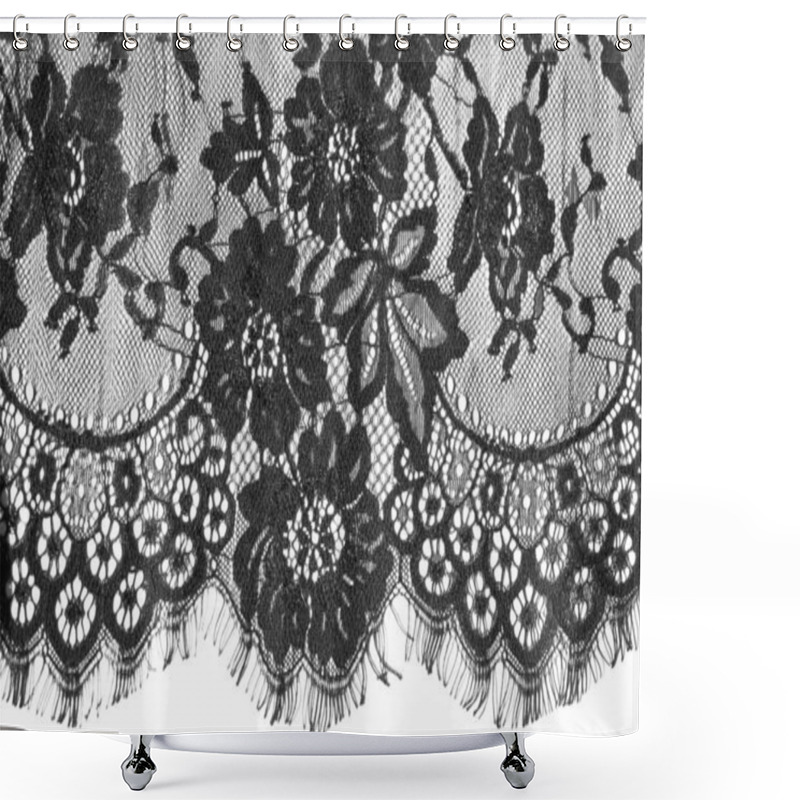 Personality  Exture Background, Pattern. Black Lace Fabric. This Beautiful La Shower Curtains