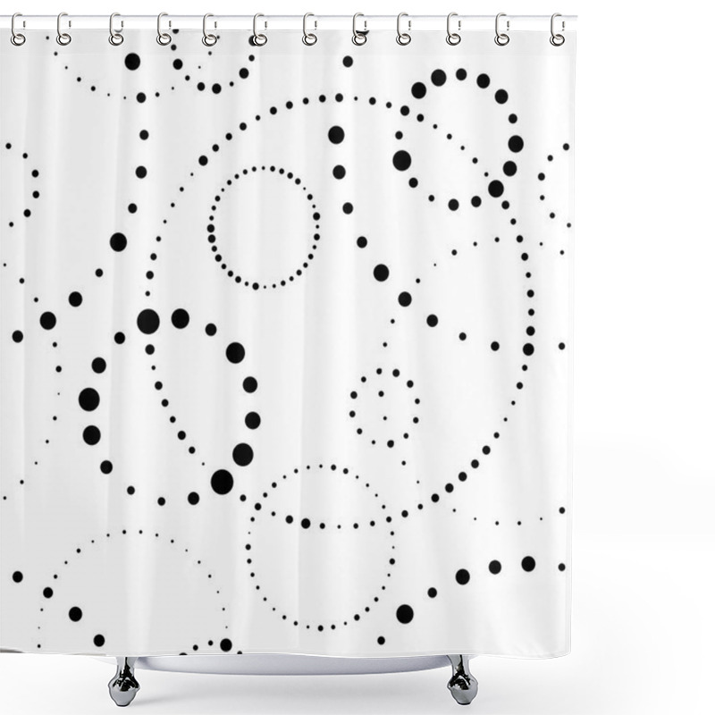 Personality  Seamless Circle Pattern. Abstract Vecror Minimal Background Shower Curtains