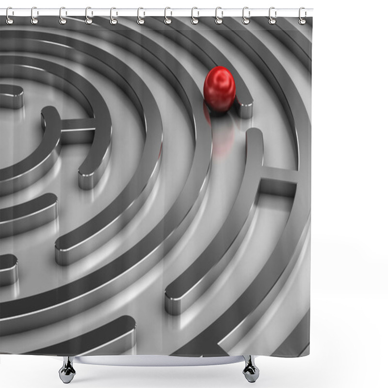 Personality  Steel Labyrinth Shower Curtains