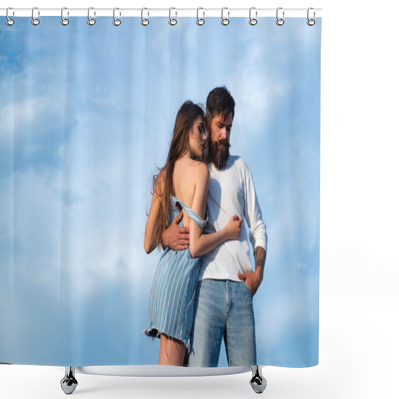 Personality  Sensual Girl Moaning With Desire Caressing Boyfriend During Foreplay Or Making Love. Affectionate Couple Caressing Adoring Each Other. Intimate Relationship And Sexual Relations. Shower Curtains