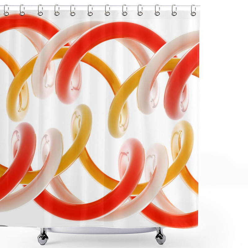 Personality  Abstract Background Made Of Bright Plastic Whorls Shower Curtains