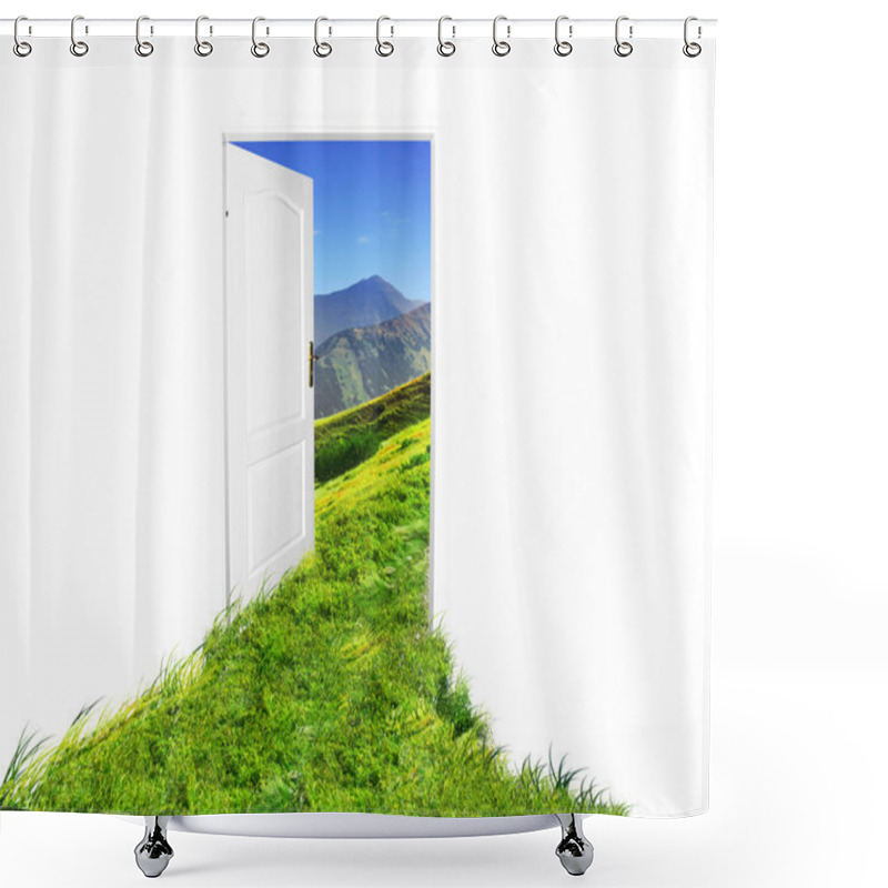 Personality  Door To New World Shower Curtains