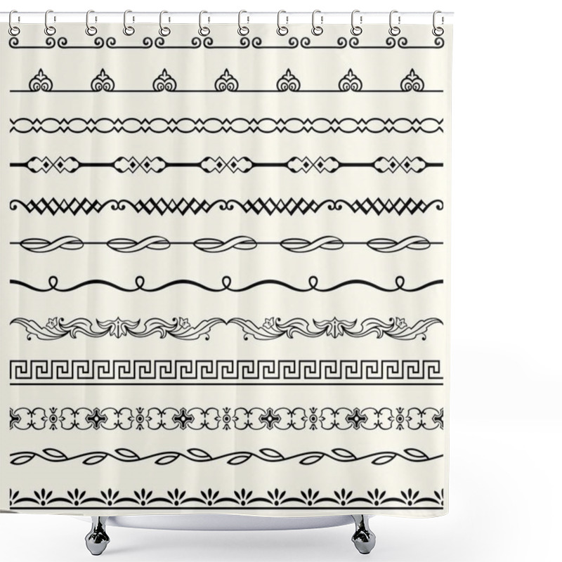 Personality  Design Horizontal Elements Shower Curtains