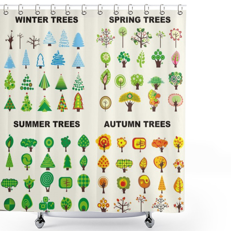 Personality  Tree Set Shower Curtains