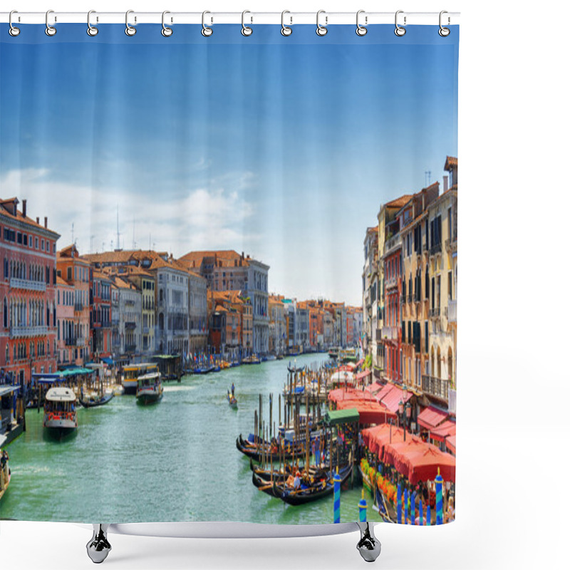 Personality  View Of The Grand Canal From The Rialto Bridge In Venice, Italy Shower Curtains