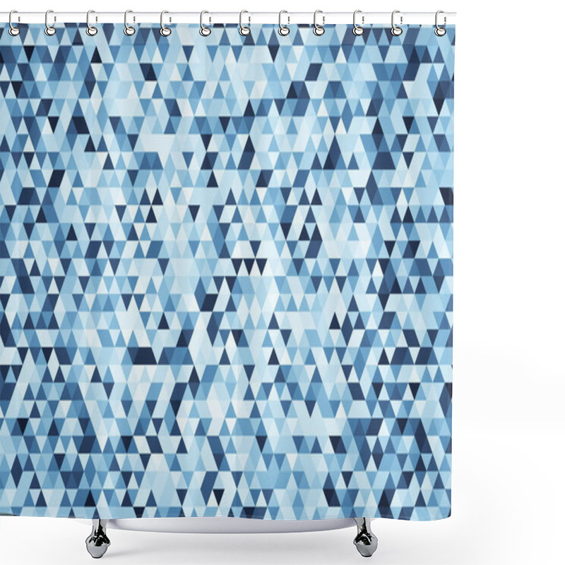 Personality  Abstract Polygonal Triangle Illustration. Triangular Backdrop. Shower Curtains