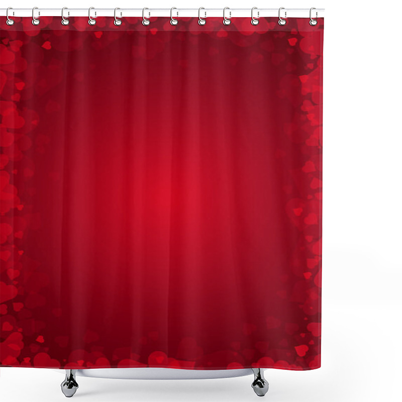 Personality  Red Background For Valentines Day, Vector Illustration Shower Curtains