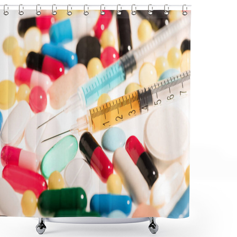 Personality  Medical Pills And Syringes  Shower Curtains