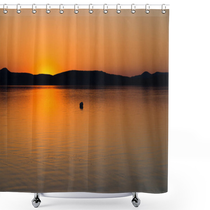 Personality  Sunset Sky Above Balaton Lake  Shower Curtains