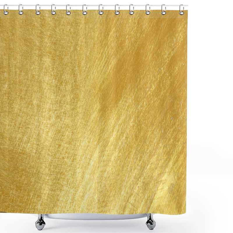 Personality  Golden Brass Metal Plate Background Texture Pattern Shower Curtains