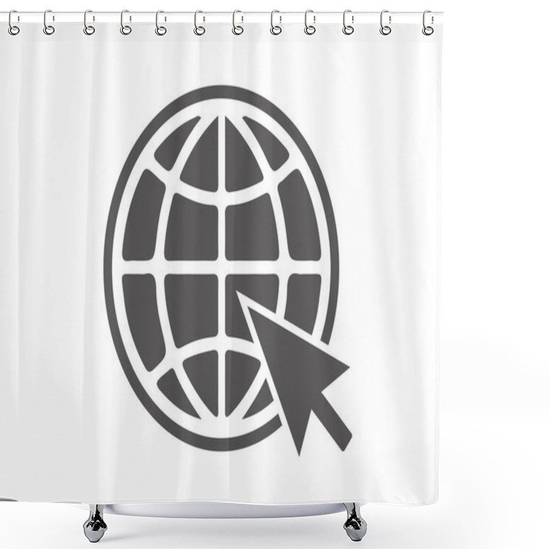 Personality  Website Icon On White Shower Curtains