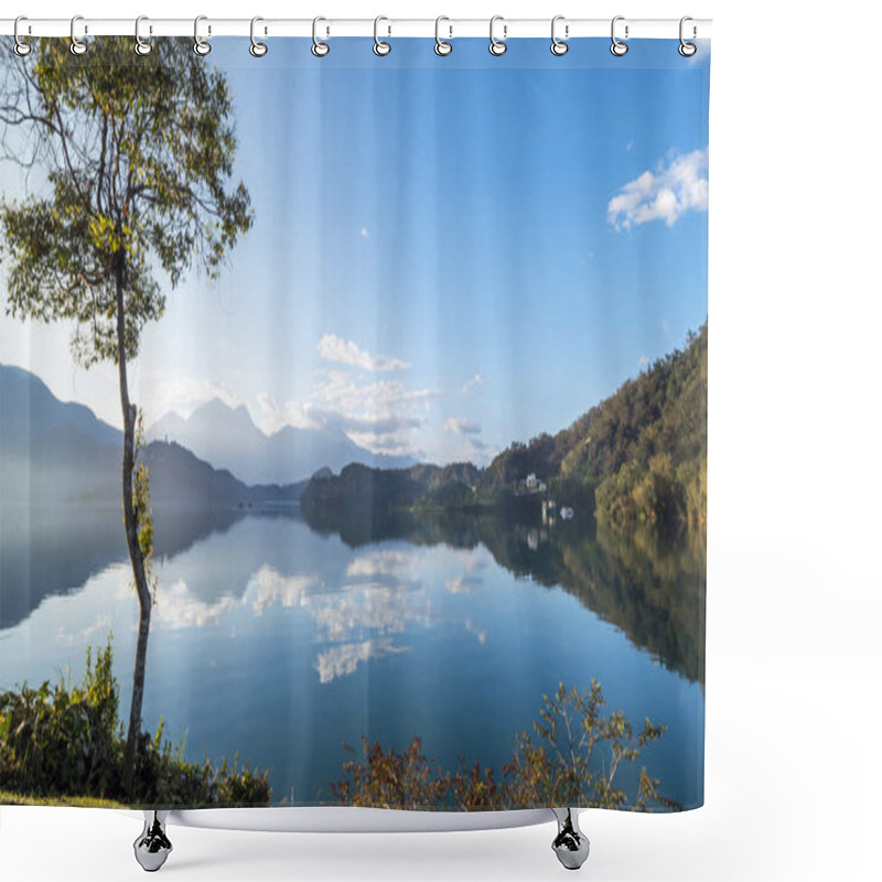 Personality  Beautiful Landscape View Of Sun Moon Lake 4 Shower Curtains