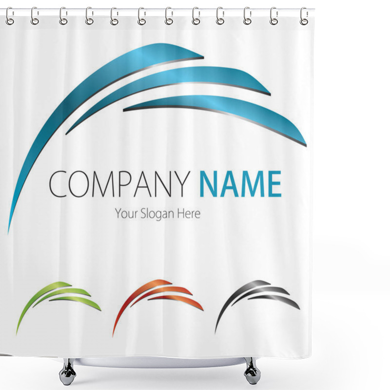 Personality  Company (Business) Logo Design, Vector, Arc, Wing Shower Curtains