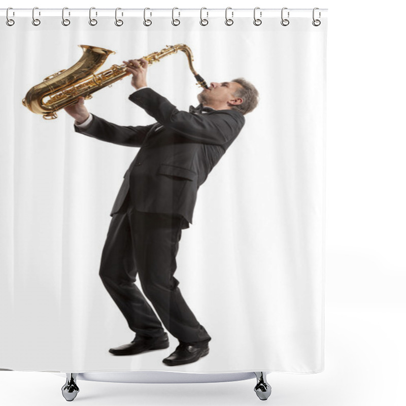 Personality  Saxophonist Shower Curtains