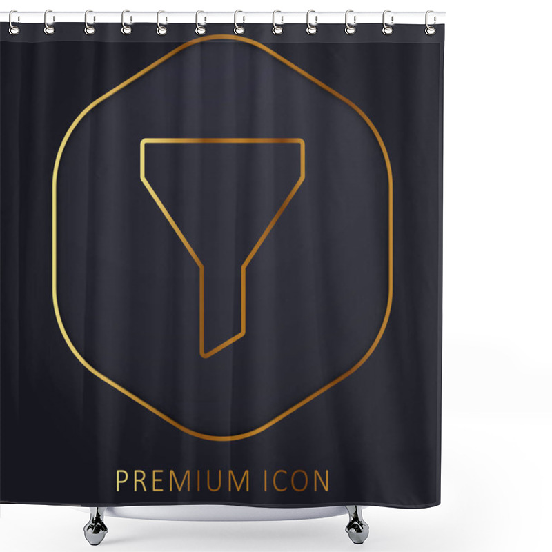 Personality  Big Funnel Golden Line Premium Logo Or Icon Shower Curtains