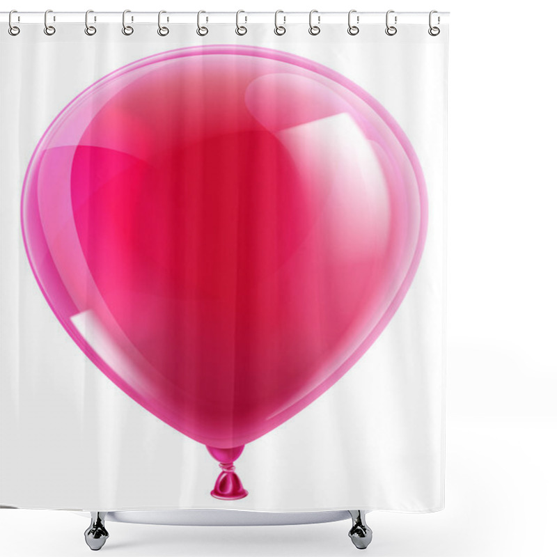 Personality  Pink Birthday Or Party Balloon Shower Curtains