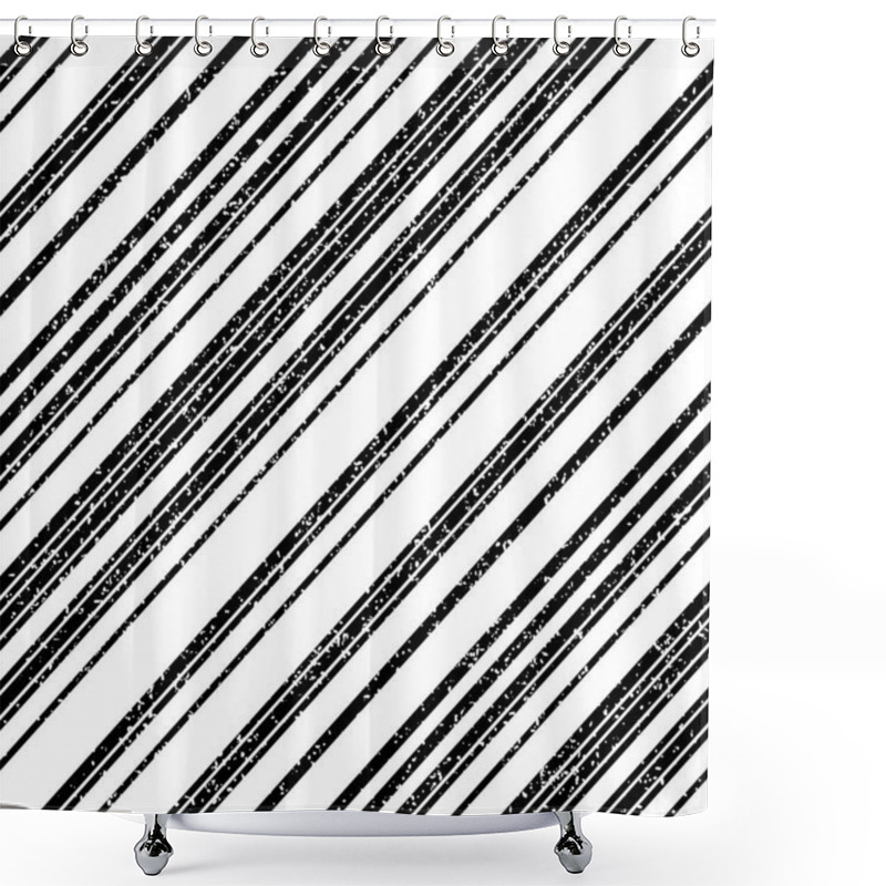 Personality  Slanting White Stripes Pattern Vector And Outline 5048 Shower Curtains