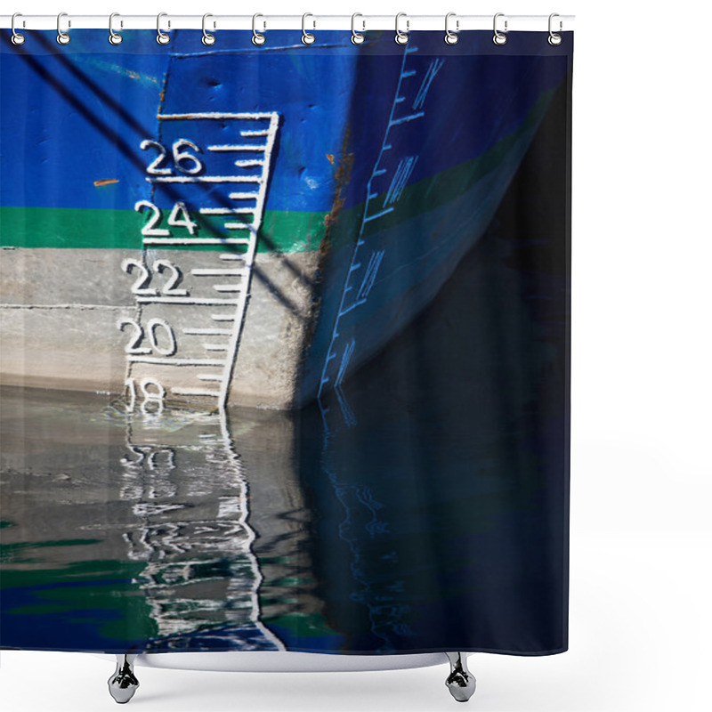 Personality  Scale On A Boat Shower Curtains