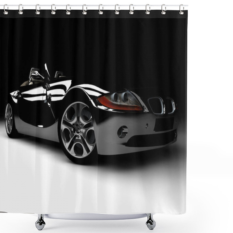 Personality  Black Car Shower Curtains