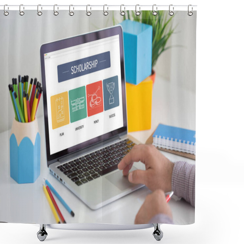 Personality  Business SCHOLARSHIP Concept    Shower Curtains