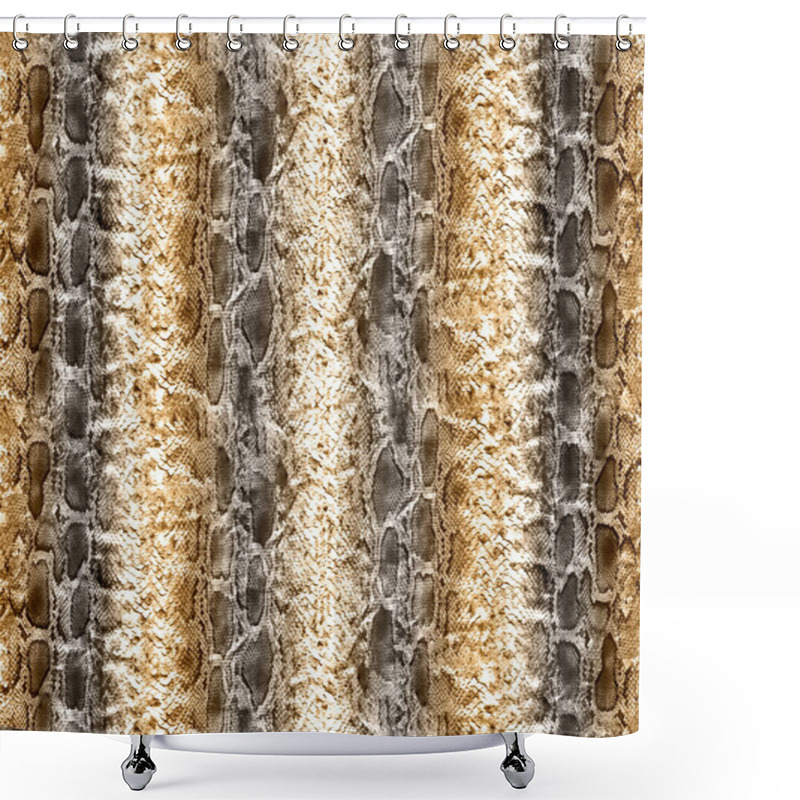 Personality  Pattern With Snake Skin Elements Shower Curtains