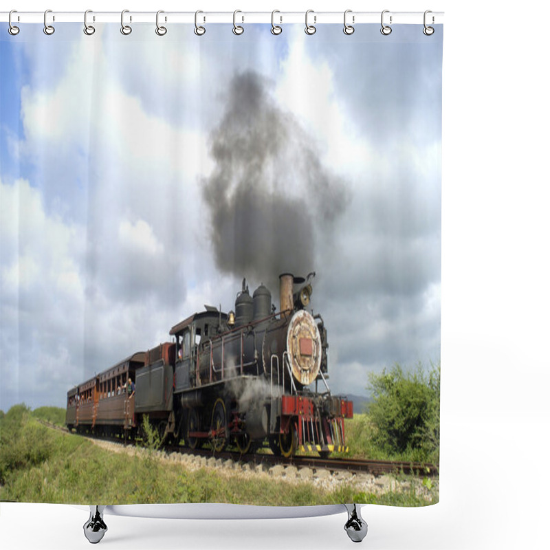 Personality  Old Train In Cuba Shower Curtains