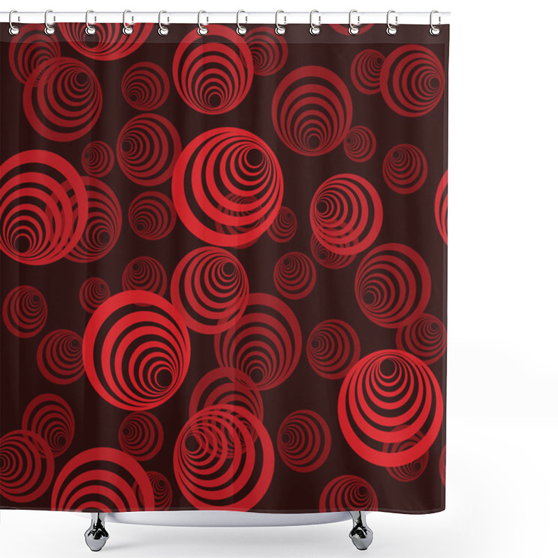 Personality  Pattern With Abstract Circles Shower Curtains