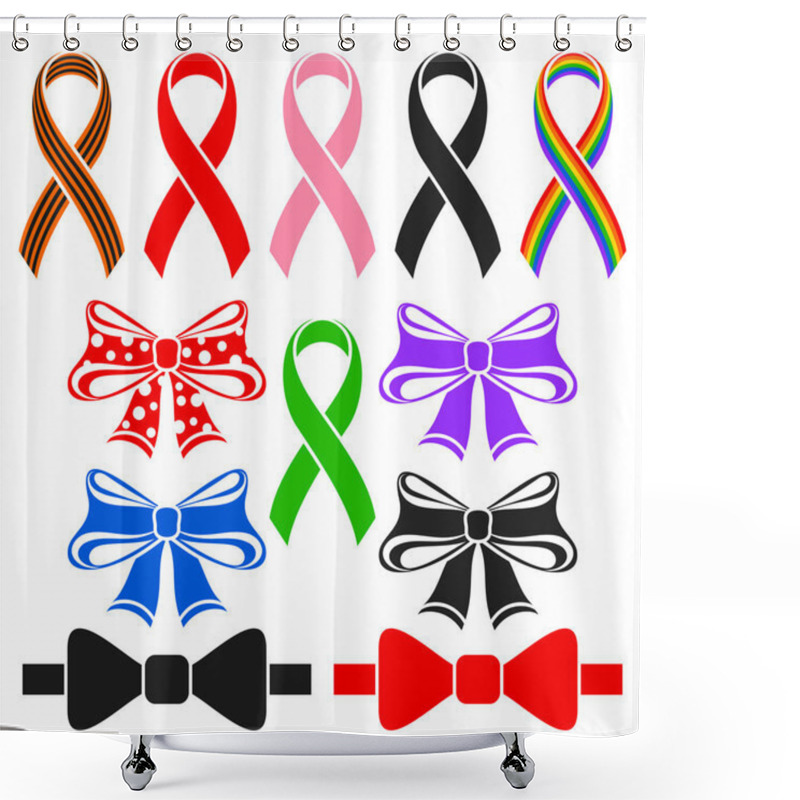 Personality  Ribbons And Bows Shower Curtains