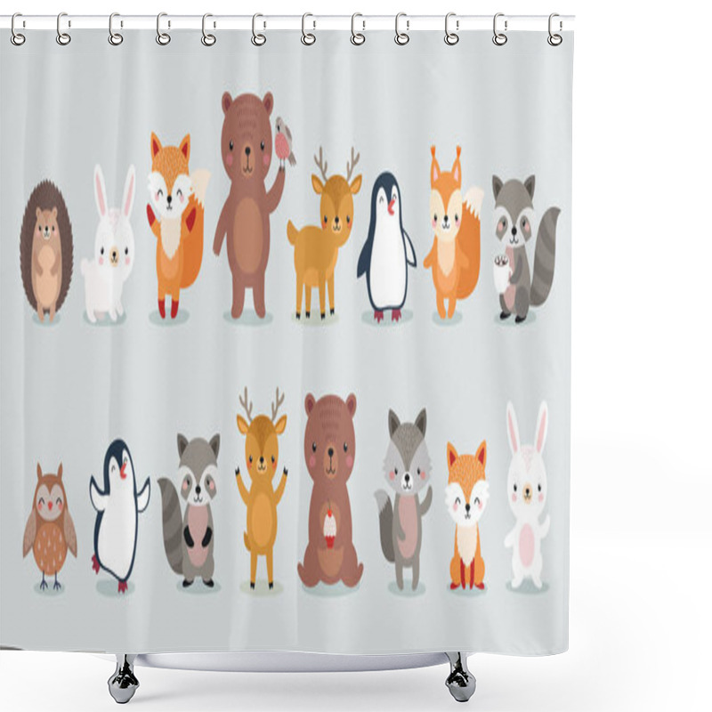 Personality  Woodland Characters Shower Curtains