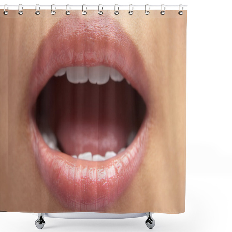 Personality  Woman's Mouth Open Shower Curtains