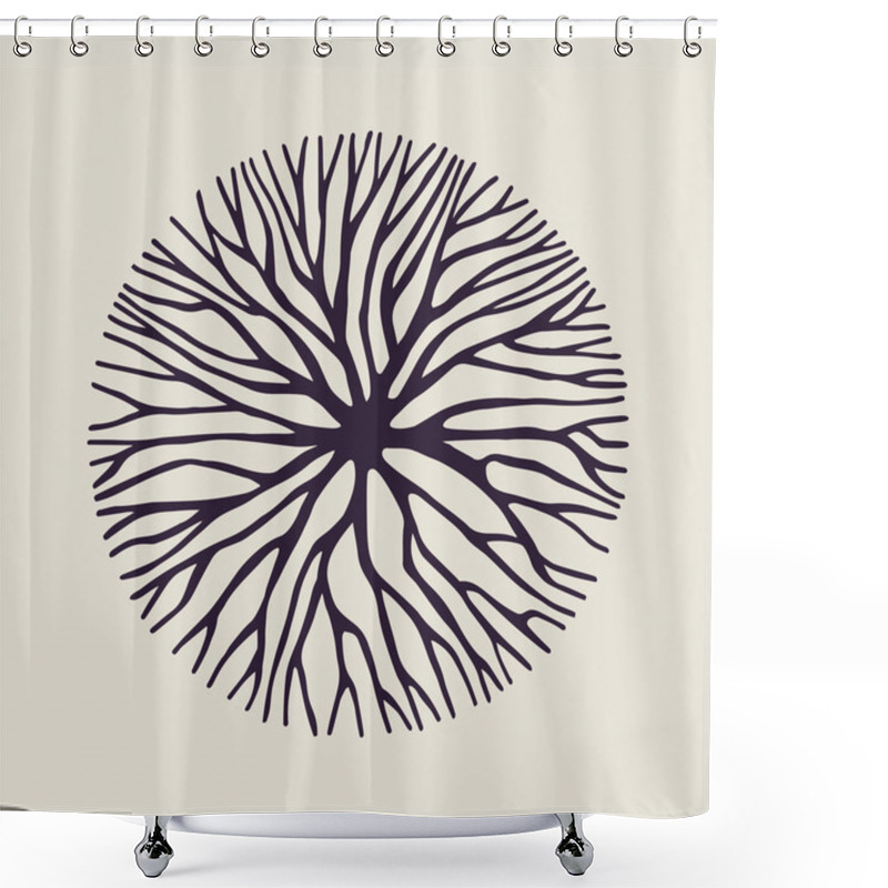 Personality  Concept Tree Branch Circle Shape Illustration Shower Curtains