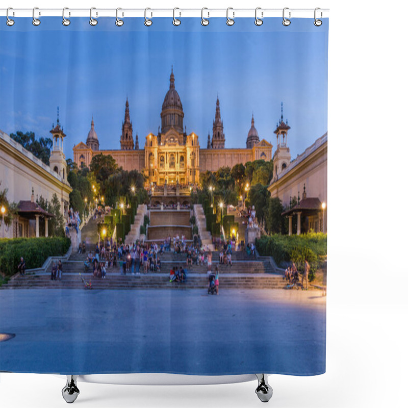 Personality  Spain, Catalonia, Barcelona Night, August 2015. Shower Curtains