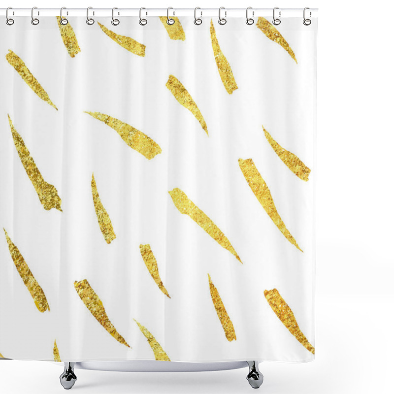 Personality  Vector Gold Glitter Seamless Pattern Shower Curtains