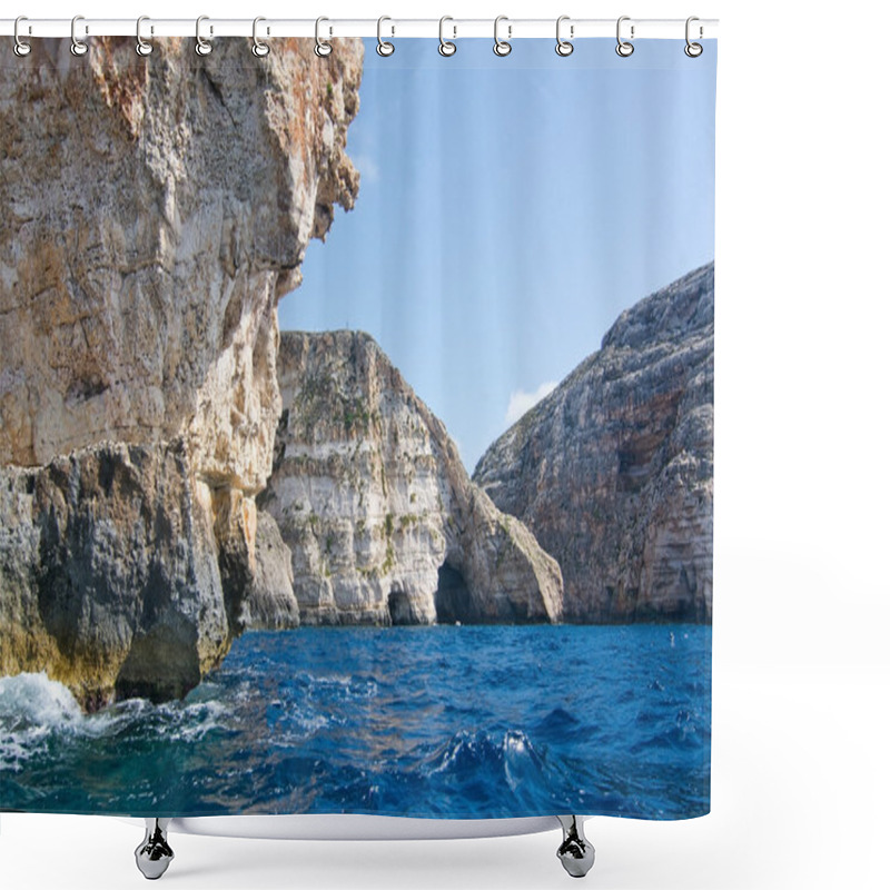 Personality  Blue Grotto Shower Curtains