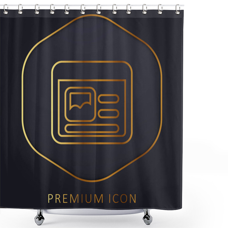 Personality  Article Golden Line Premium Logo Or Icon Shower Curtains