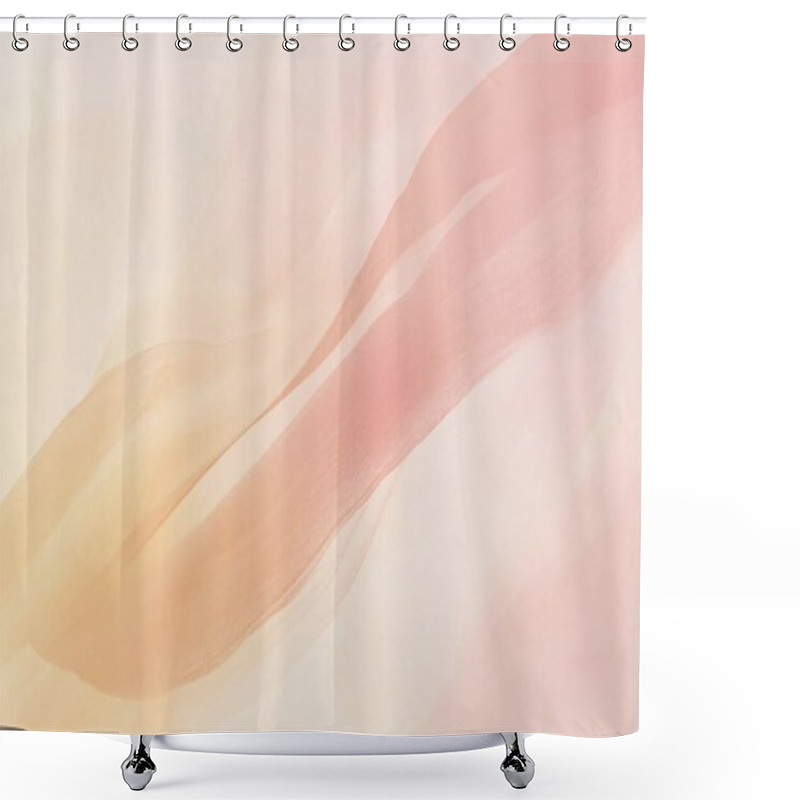 Personality  Soft Pink And Peach Gradient Minimalist Background Shower Curtains