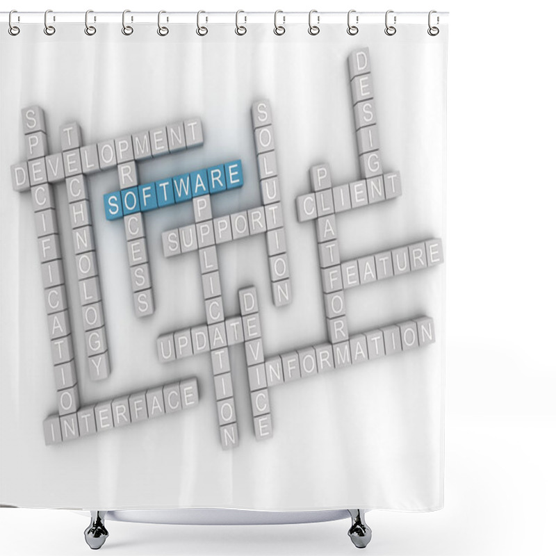 Personality  3d Image Software  Issues Concept Word Cloud Background Shower Curtains