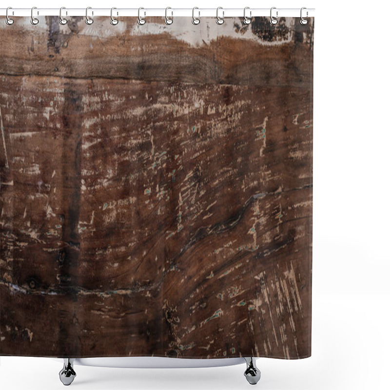 Personality  Old Grunge Dark Textured Wooden Background Shower Curtains