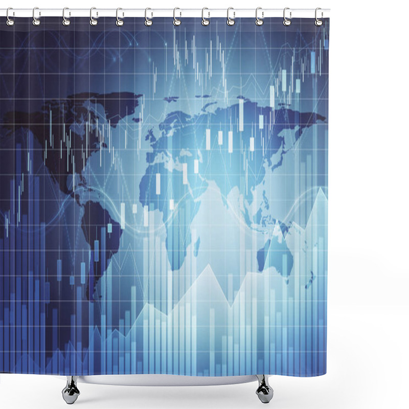 Personality  Global Business And Stats Background  Shower Curtains