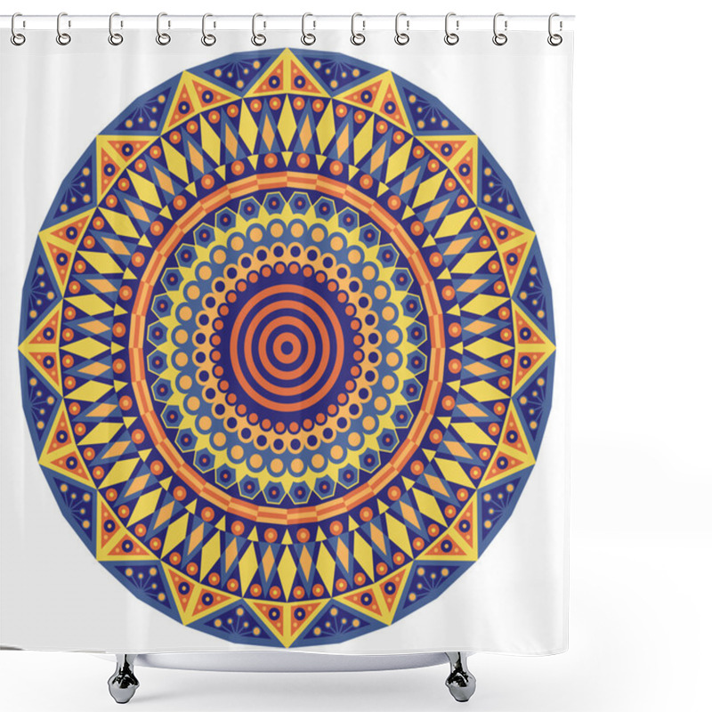 Personality  Round Ethnic Pattern Shower Curtains