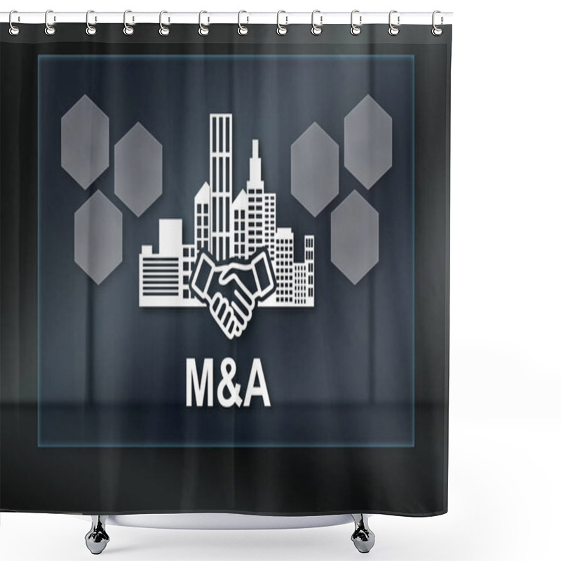 Personality  M&a Concept On Dark Background Shower Curtains