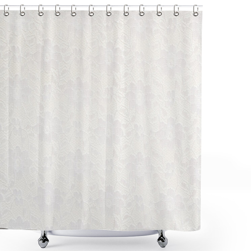 Personality  White Lace Background Shower Curtains