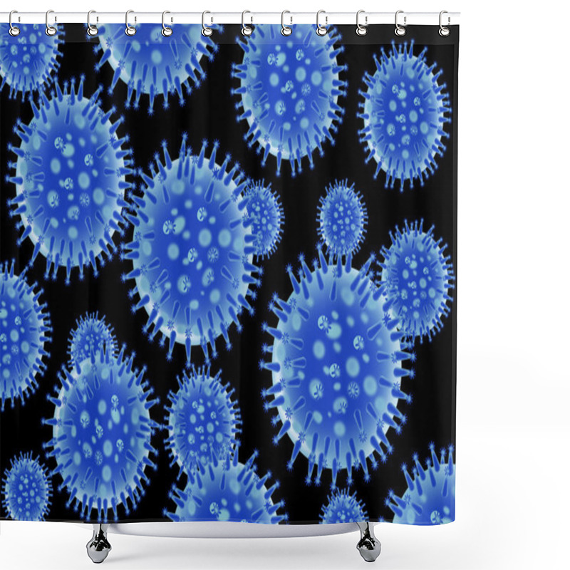 Personality  Flu Virus Structure Shower Curtains